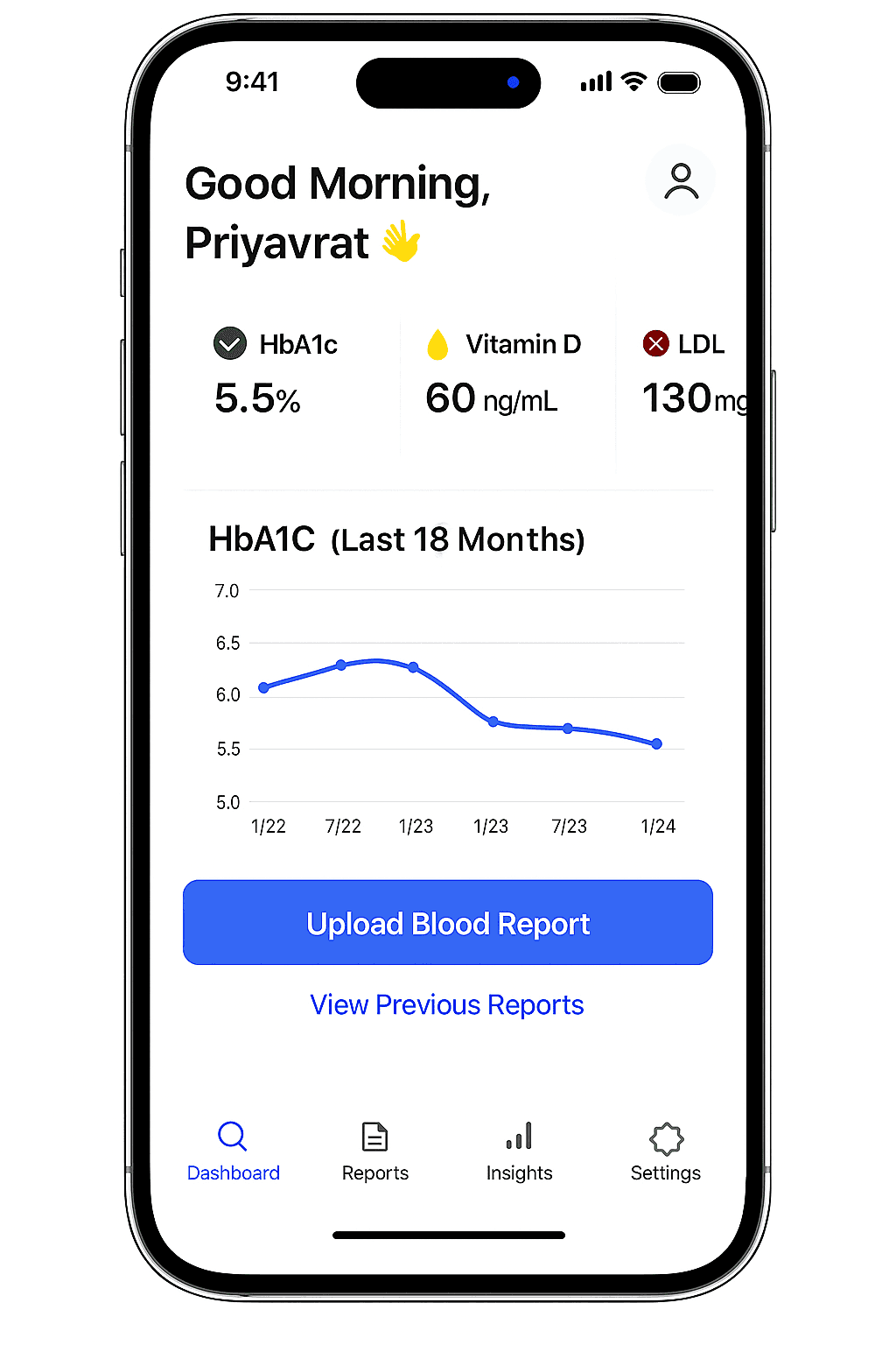 Hemolog App Preview 1